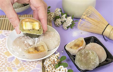Mochis banane et beurre de cacahuètes