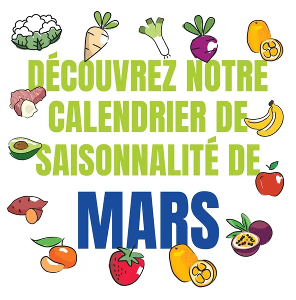 Découvrez notre calendrier de saisonnalité de Mars 2025 ! Découvrez notre calendrier de saisonnalité de Mars 2025 !
